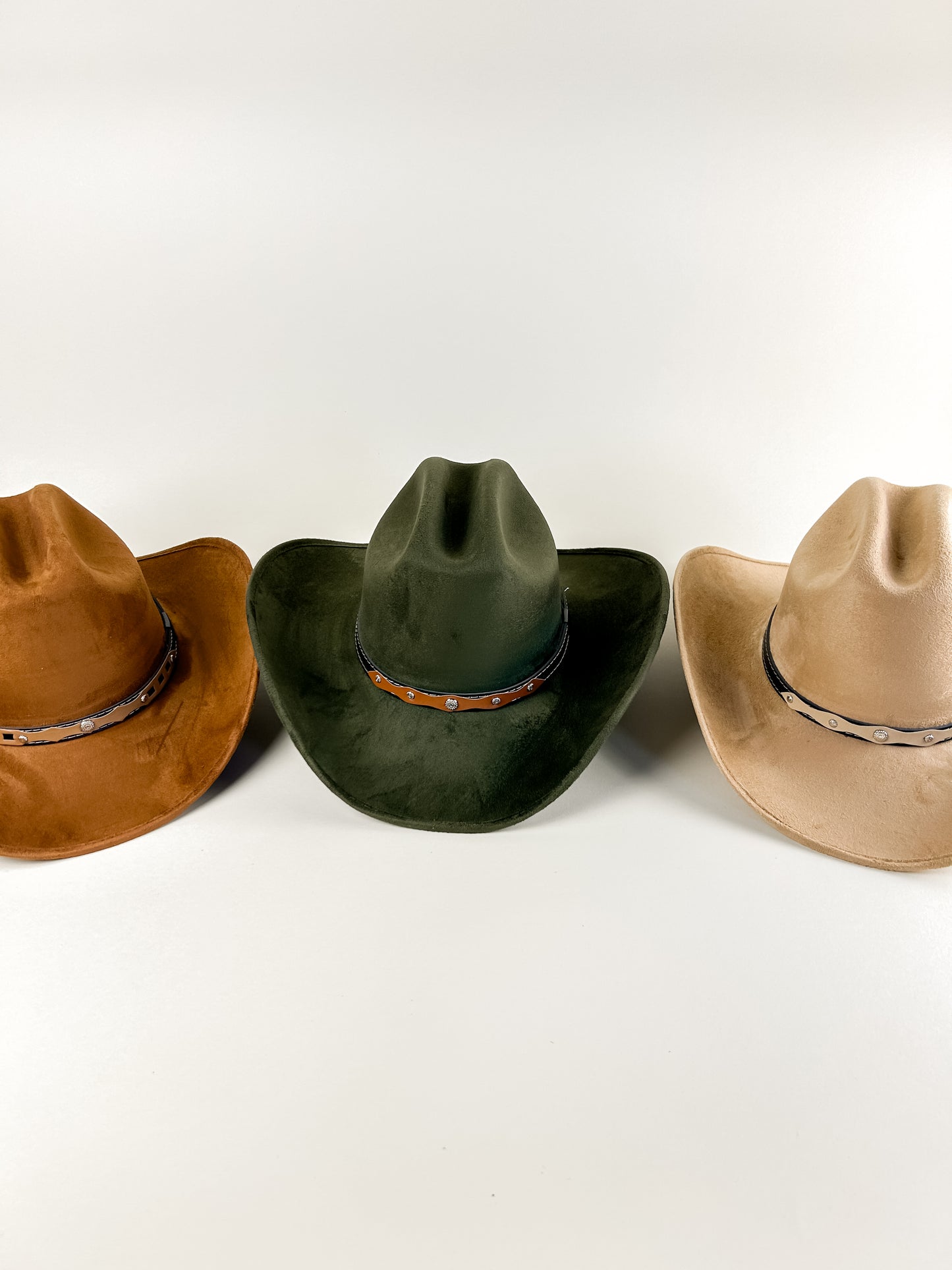 Texana Vegan Suede Cowboy Hat- Caramel