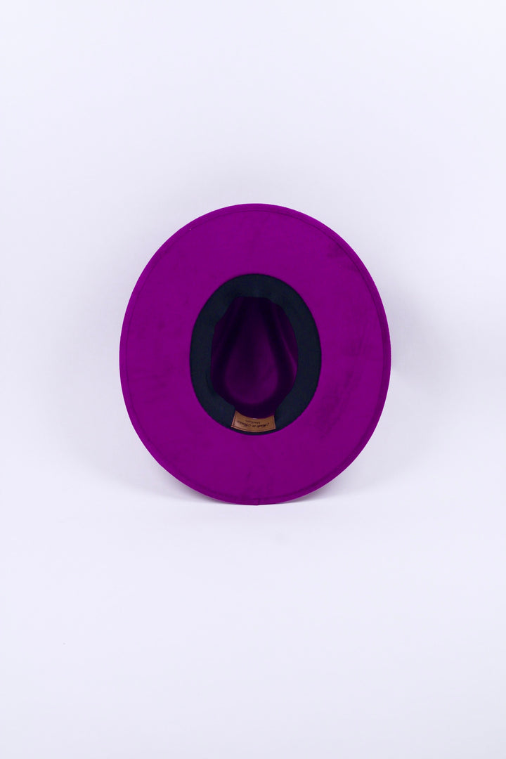 Vegan Suede Rancher Hat - Purple