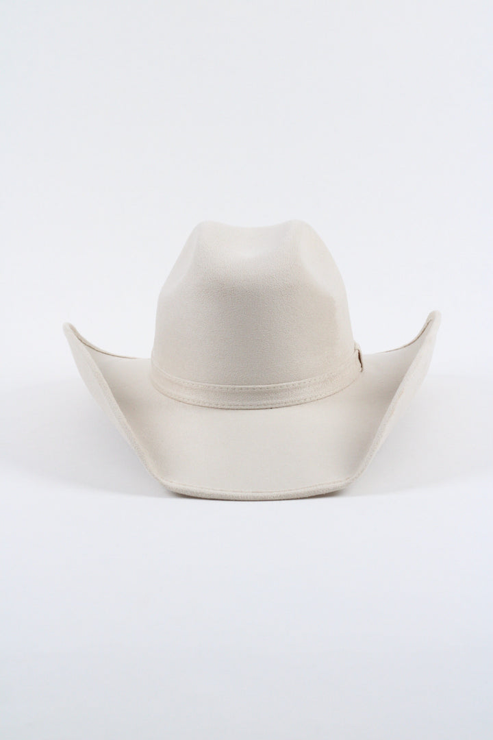 Austin Vegan Suede Cowboy Hat Classic - Ivory