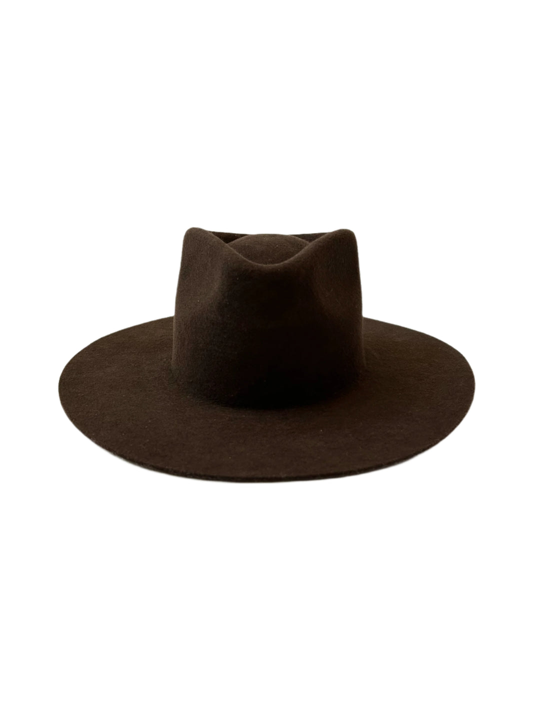 Emery Merino Wool Teardrop Rancher Hat - Brown