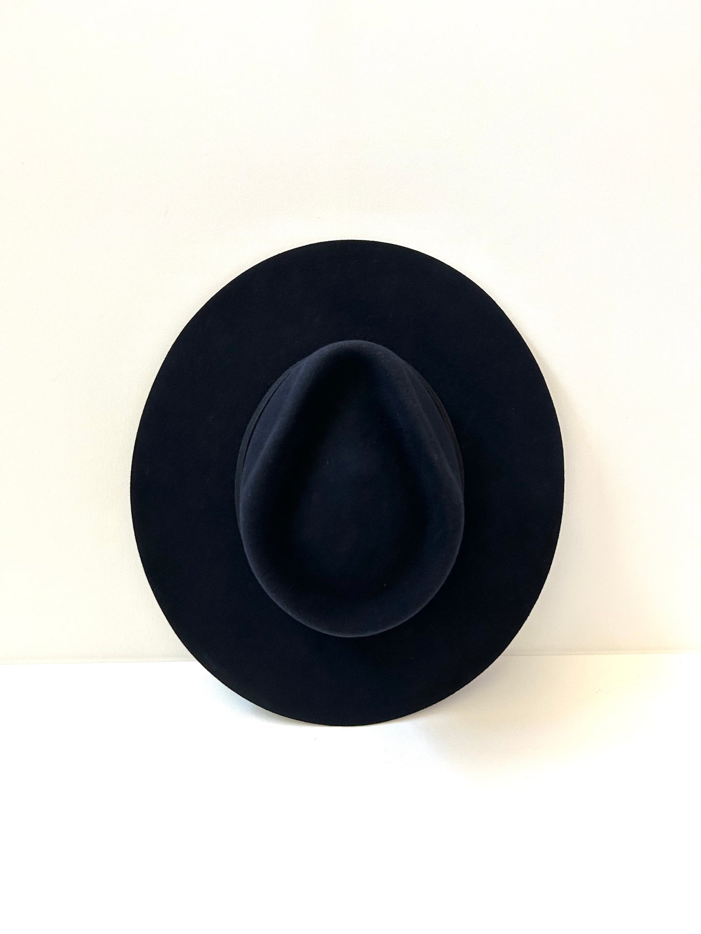 Emery Merino Wool Teardrop Rancher Hat - Navy Blue