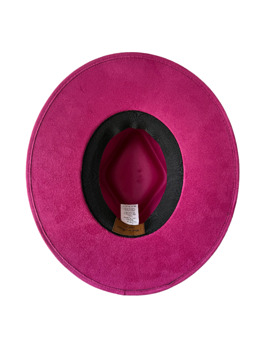 Vegan Suede Diamond hat flat Brim  Magenta