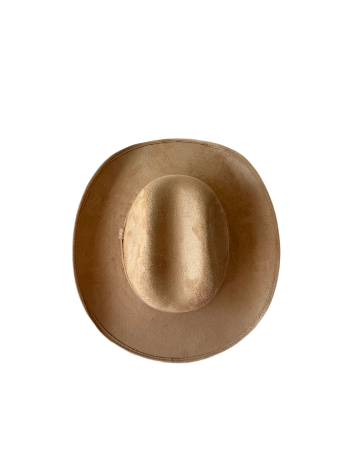 Kids Vegan Suede Austin Hat w/o band - Cappuccino