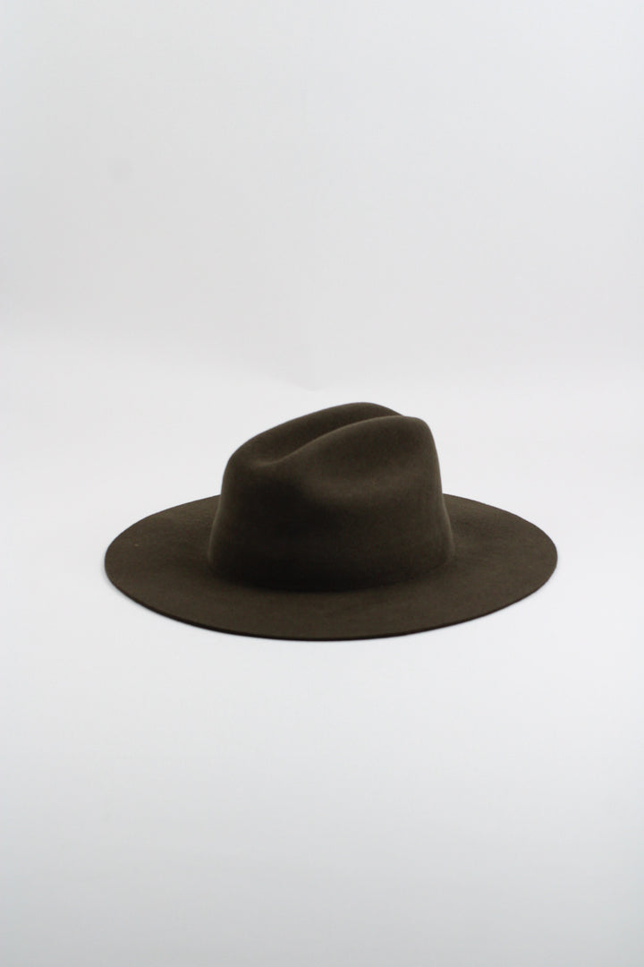 The Quinn Cattlemen Wool Felt Hat - Olive