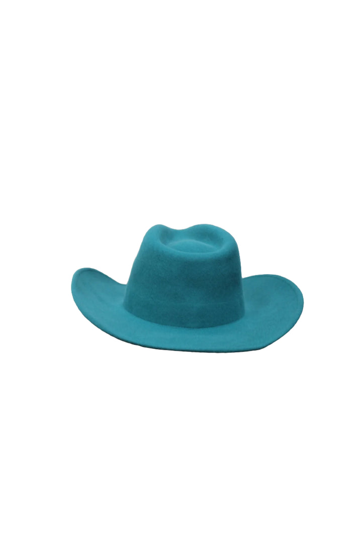 The Laredo Western Wool Felt Hat - Turquoise