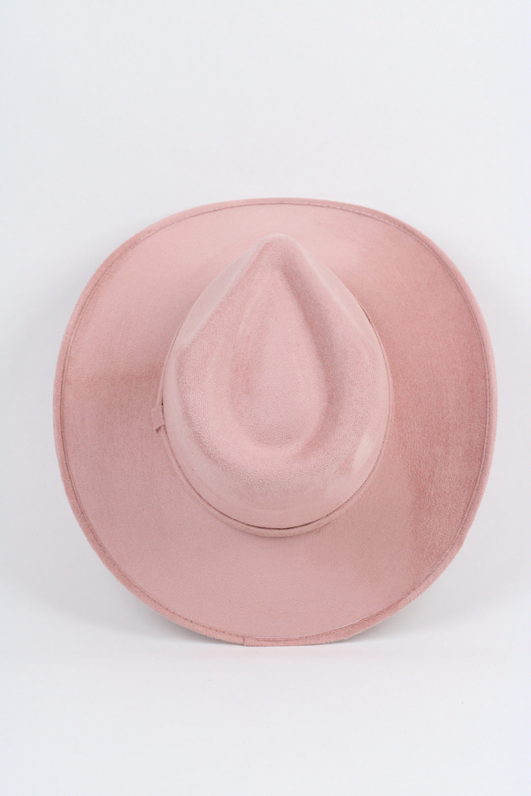 Amarillo Vegan Suede Cowboy Rancher Hat- Pale Dusty Rose