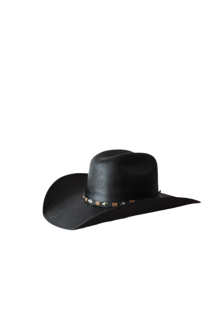 Lonestar Vented Structured Cowboy Hat - Black