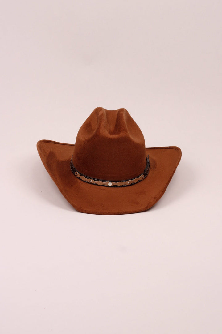Texana Vegan Suede Cowboy Hat - Caramel