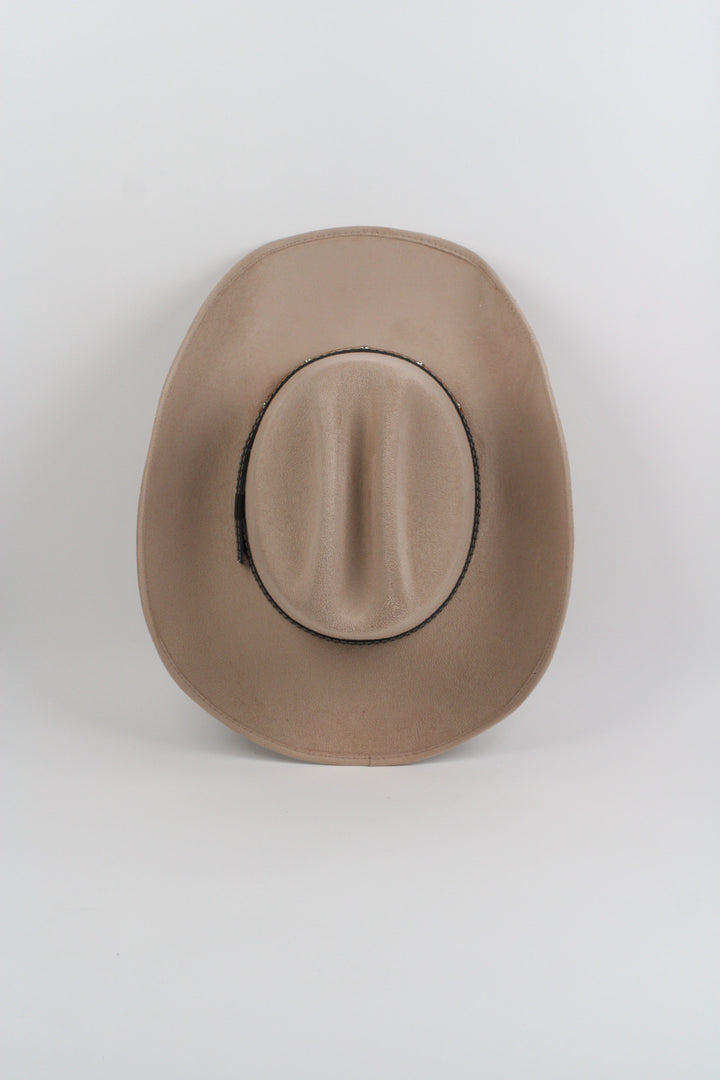 Texana Vegan Suede Cowboy Hat - Sand