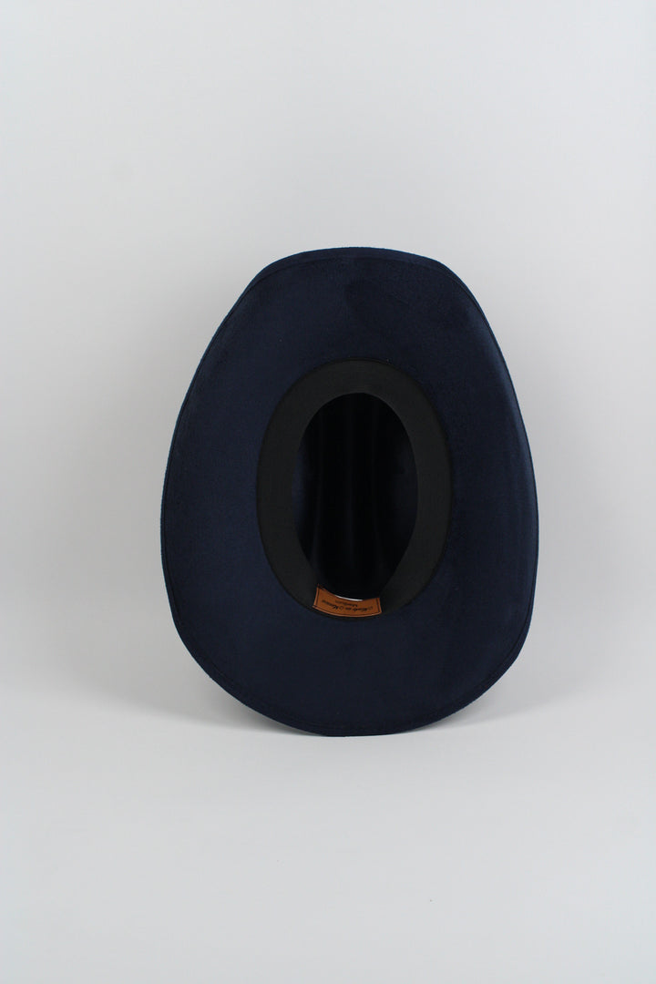 Texana Vegan Suede Cowboy Hat - Navy Blue