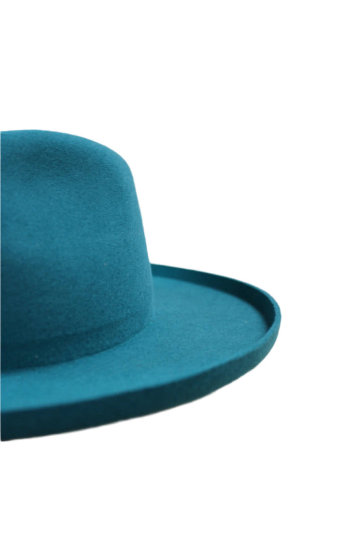 The Tucson Pencil Brim Rancher - Wool Felt - Turquoise