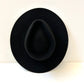 Emery Merino Wool Teardrop Rancher Hat - Black