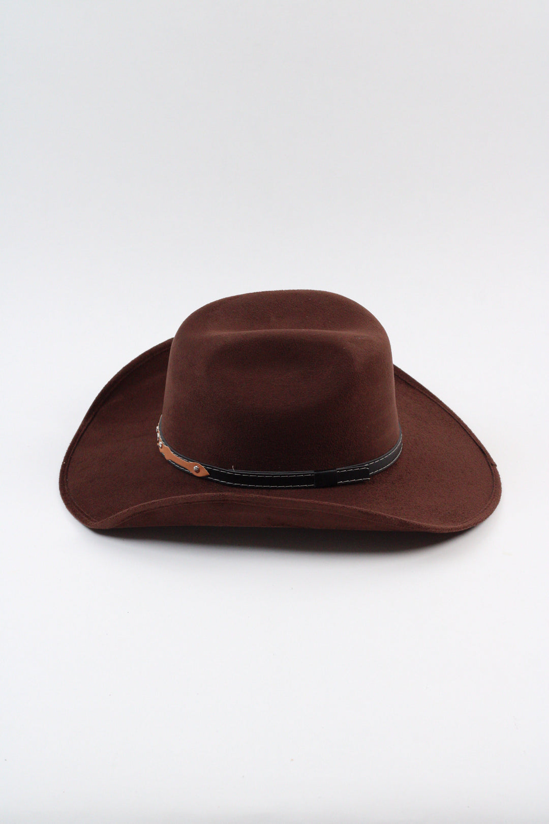 Austin Vegan Suede Cowboy Hat- Chocolate Brown