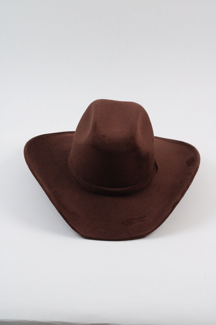 Austin Vegan Suede Cowboy Hat Classic - Chocolate