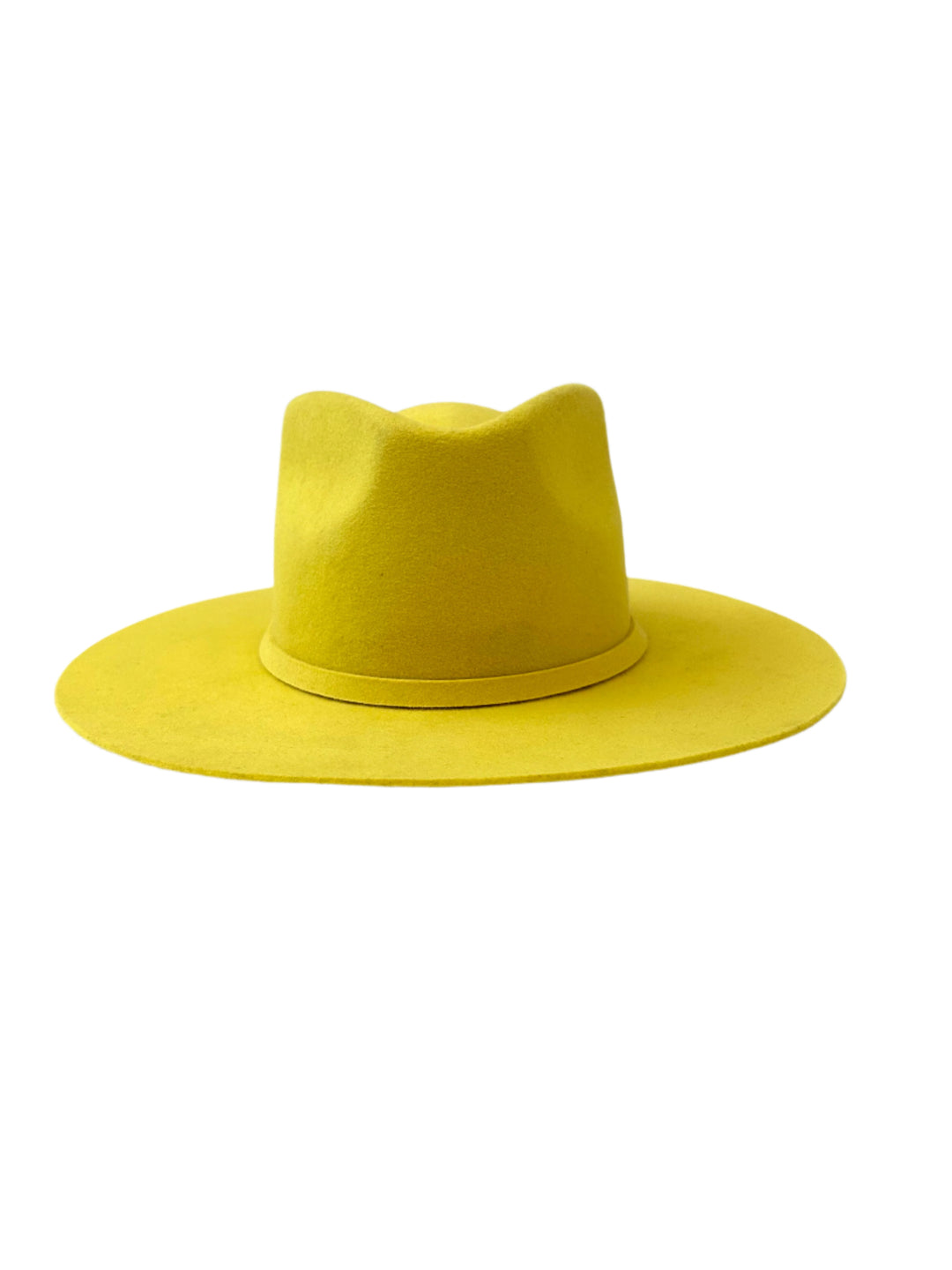 Emery Merino Wool Teardrop Rancher Hat - Yellow