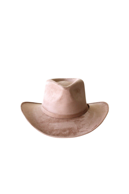 Amarillo Vegan Suede Cowboy Rancher Hat- Cappuccino