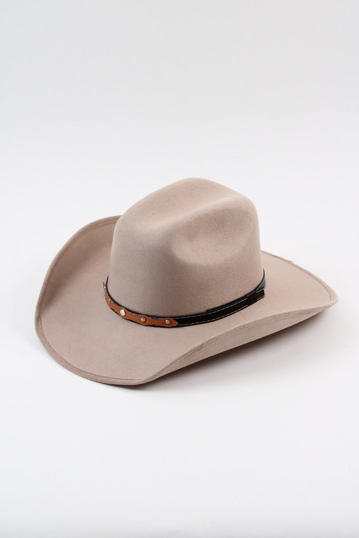 Austin Vegan Suede Cowboy Hat- Sand