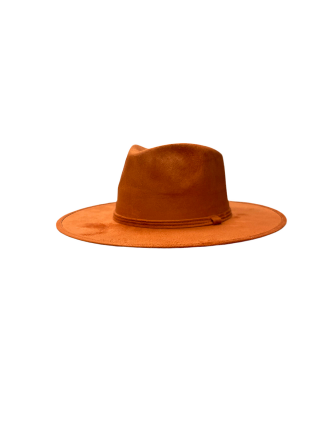 Vegan Suede Teardrop Hat - Orange