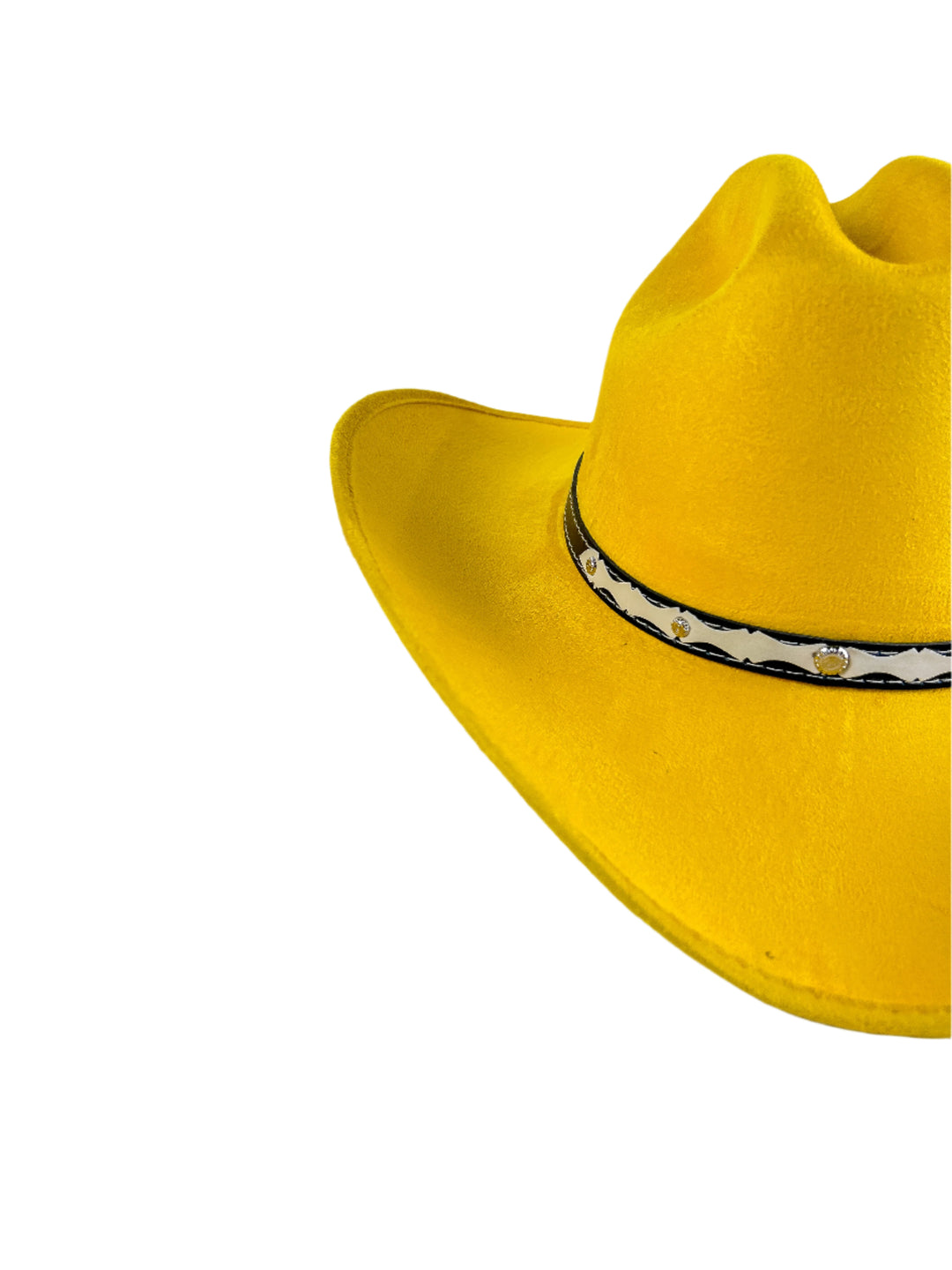 Texana Vegan Suede Cowboy Hat - Yellow