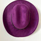 Kids Vegan Suede Austin Hat - Purple