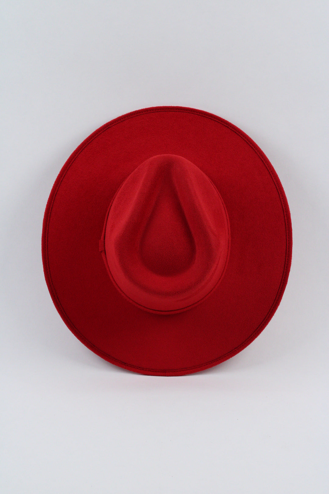 Vegan Suede Rancher Hat - Lipstick Red