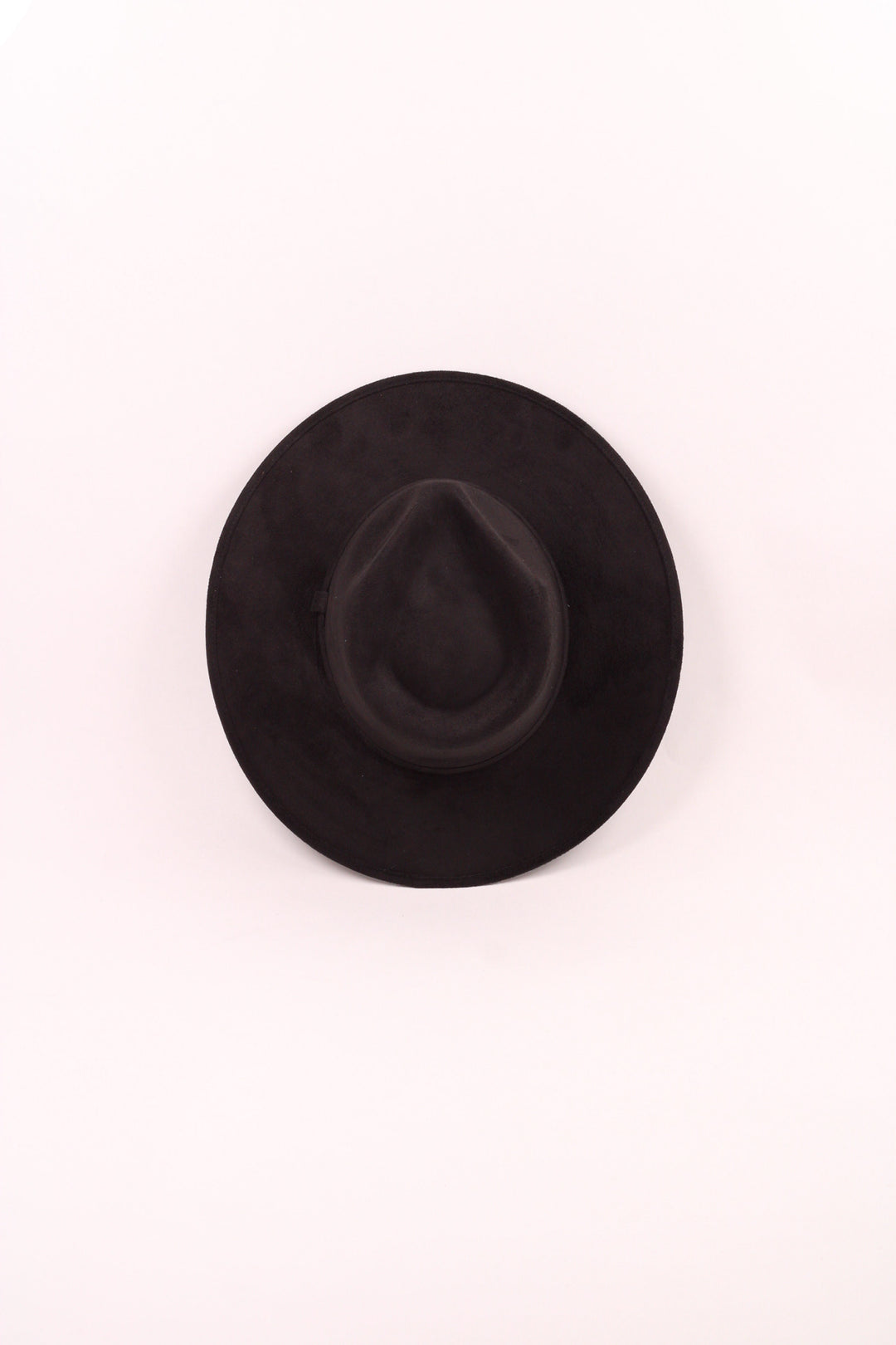 Vegan Suede Teardrop Hat - Black