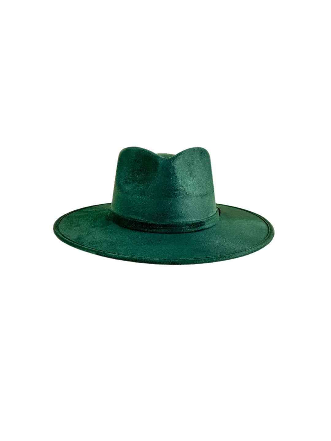 Vegan Suede Teardrop Hat - Hunter Green