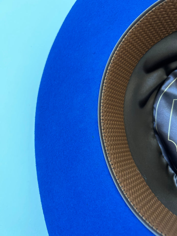 Emery Merino Wool Teardrop Rancher Hat - Royal Blue