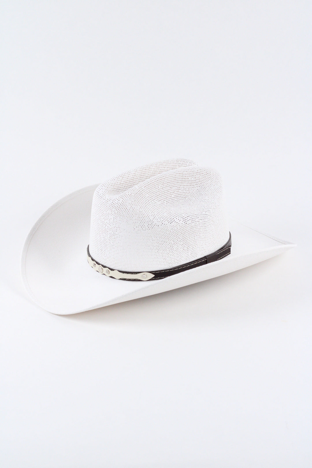 Luckenbach Cattlemen Mesh Top Structured Cowboy Hat - White