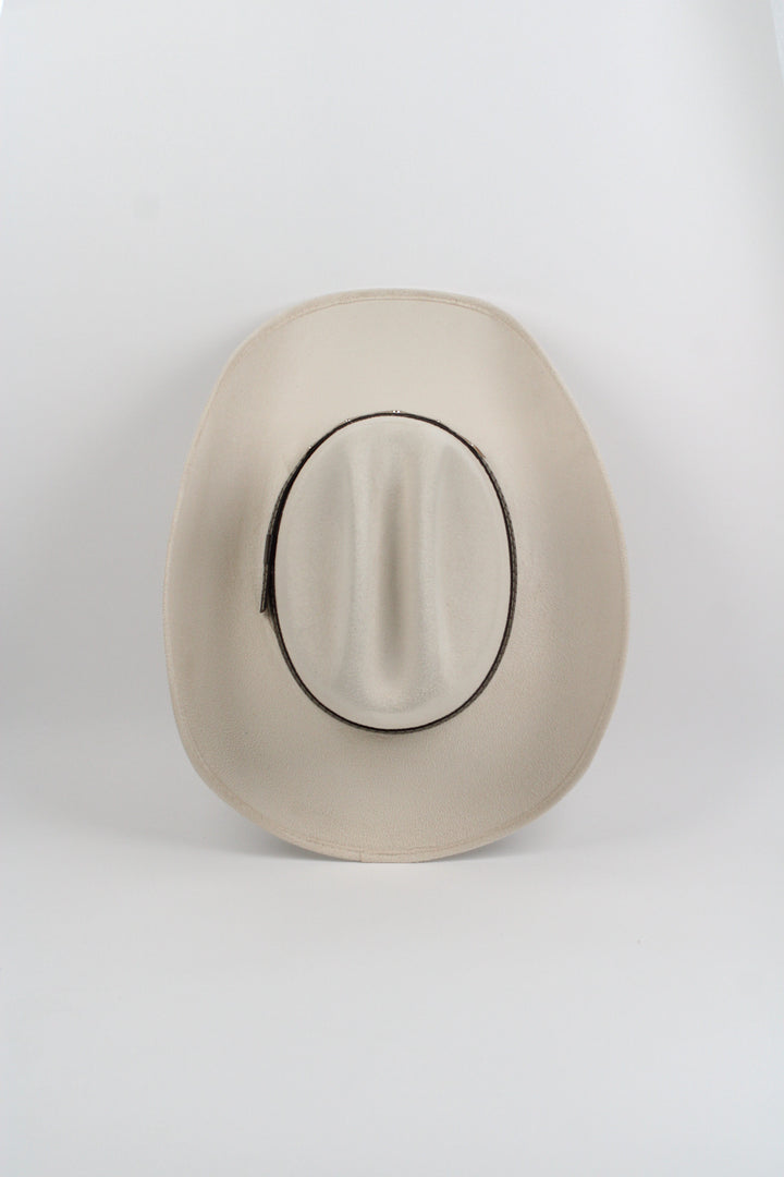Texana Vegan Suede Cowboy Hat - Ivory