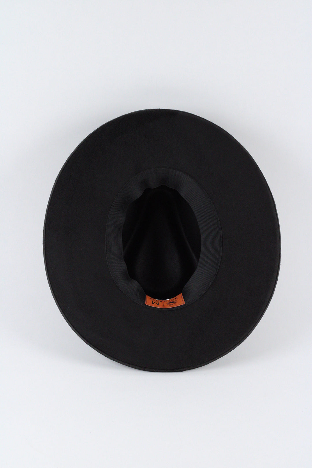 Vegan Suede Rancher Hat - Pencil Brim - Black