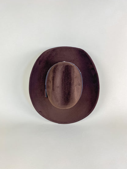 Kids Vegan Suede Austin Hat - Chocolate