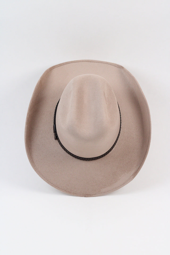 Austin Vegan Suede Cowboy Hat- Sand