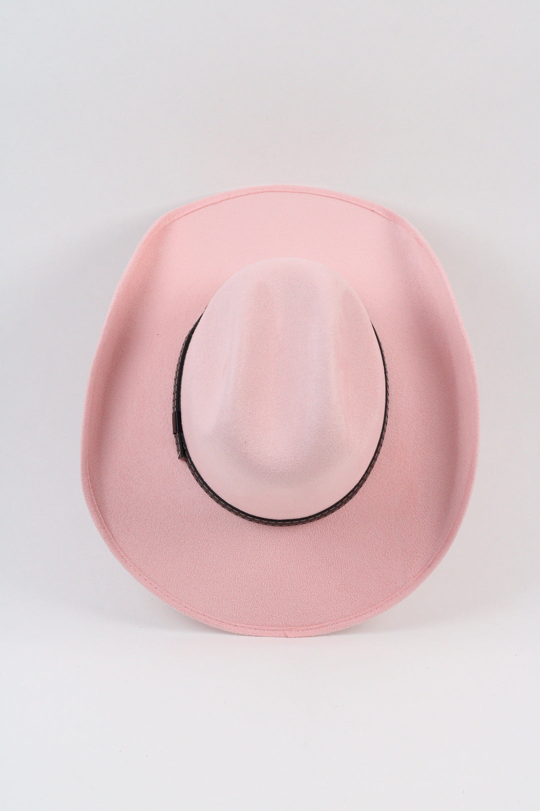 Austin Vegan Suede Cowboy Hat- Blush Pink