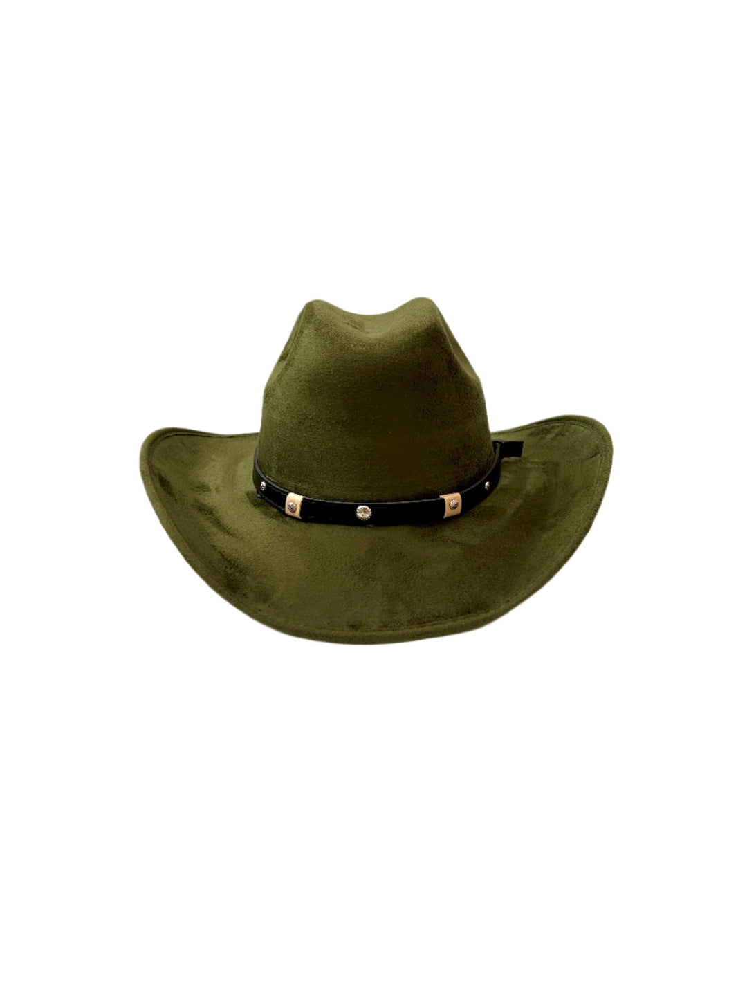 Kids Vegan Suede Austin Hat - Olive Green