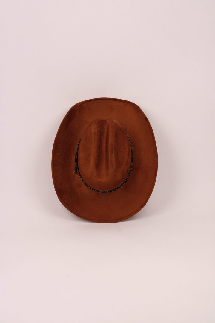 Texana Vegan Suede Cowboy Hat - Caramel