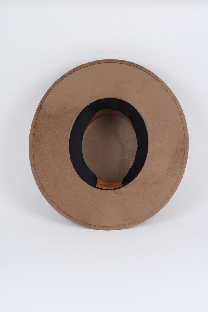 Vegan Suede Flat Top Hat-  Dusty Roads