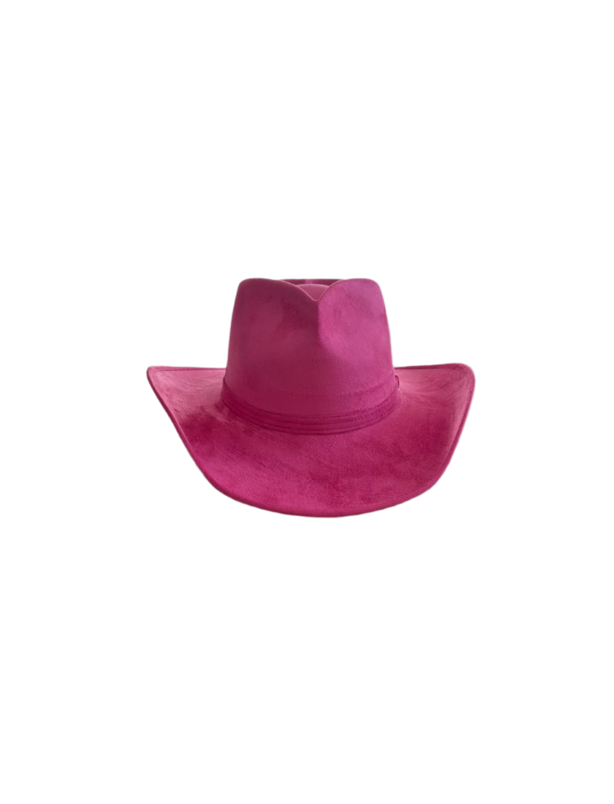 Vegan Suede Heart Shaped Cowboy Hat- Magenta