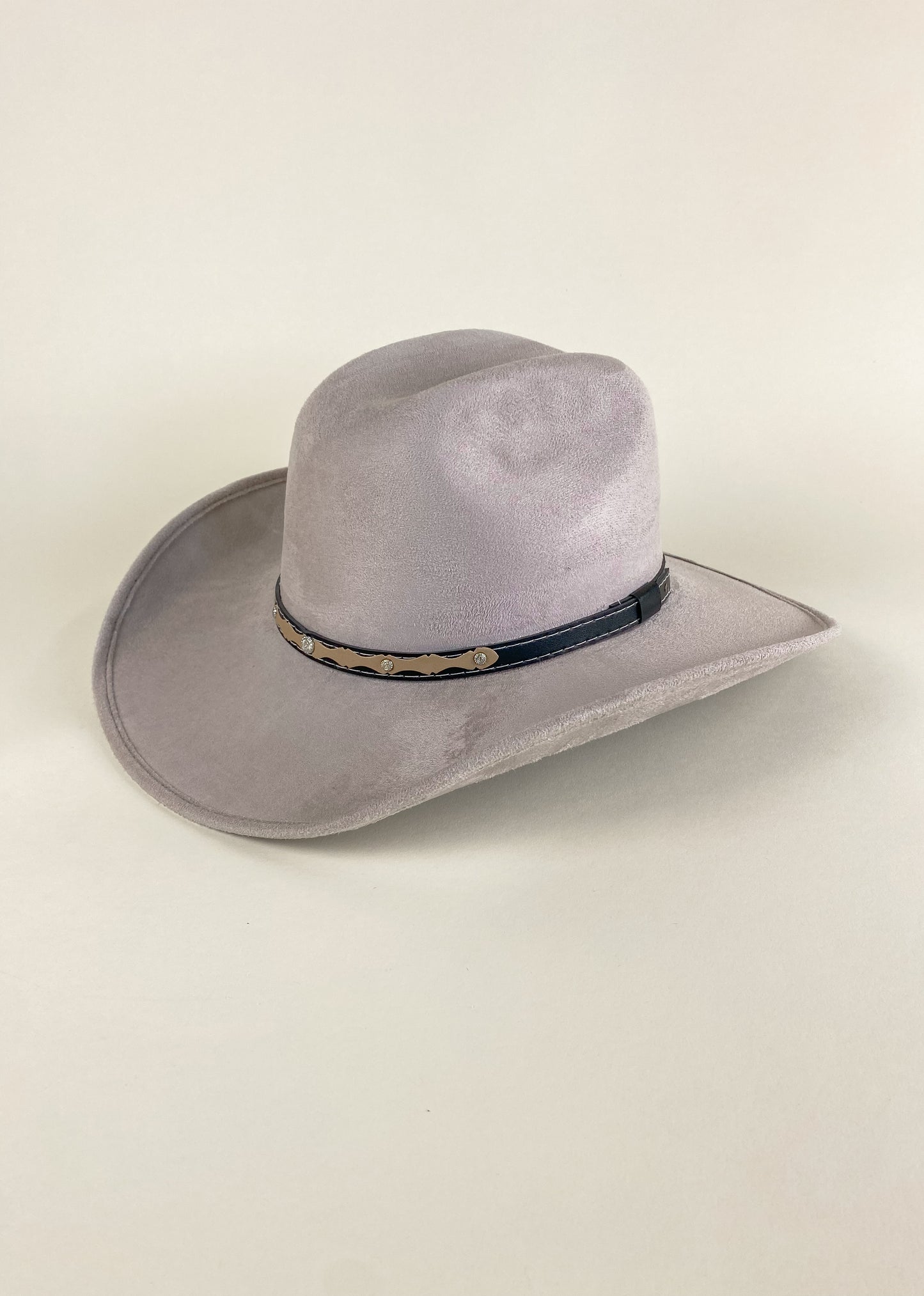 Austin Vegan Suede Cowboy Hat- Light Sand