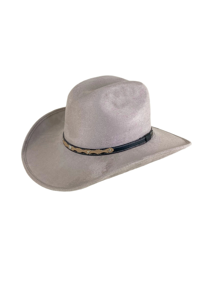 Austin Vegan Suede Cowboy Hat- Light Sand