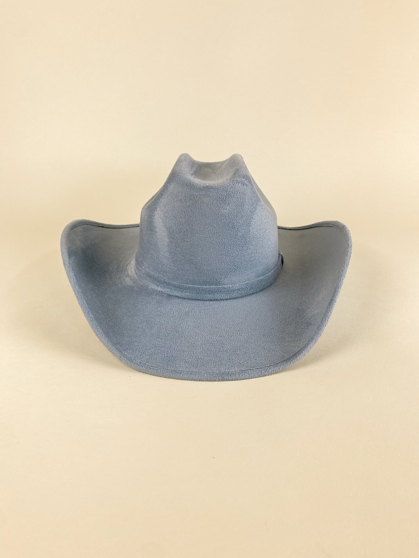 Texana Vegan Suede Cowboy Hat- Steel Blue W/O Band