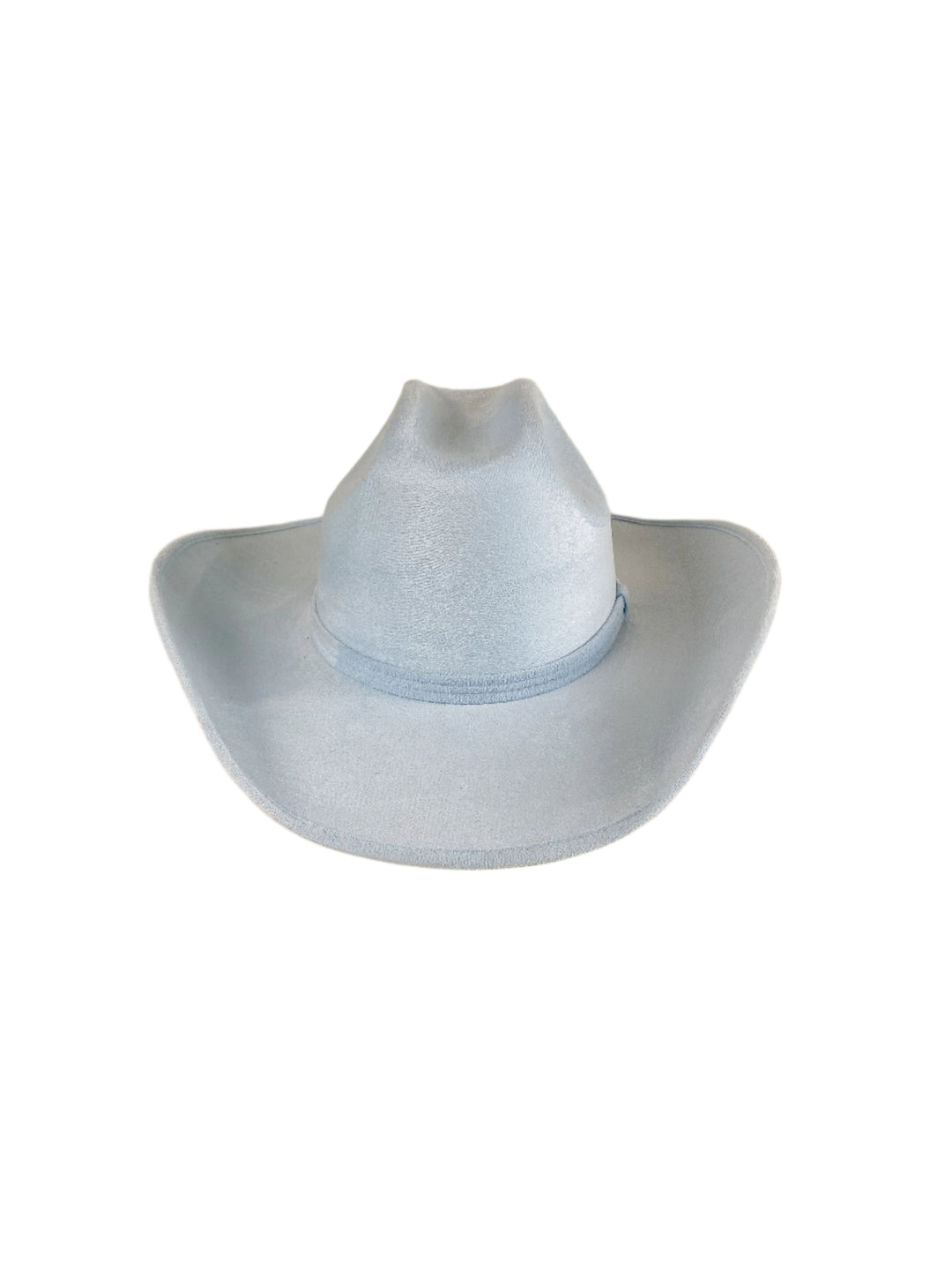 Texana Vegan Suede Cowboy Hat - Sky Blue W/O Band