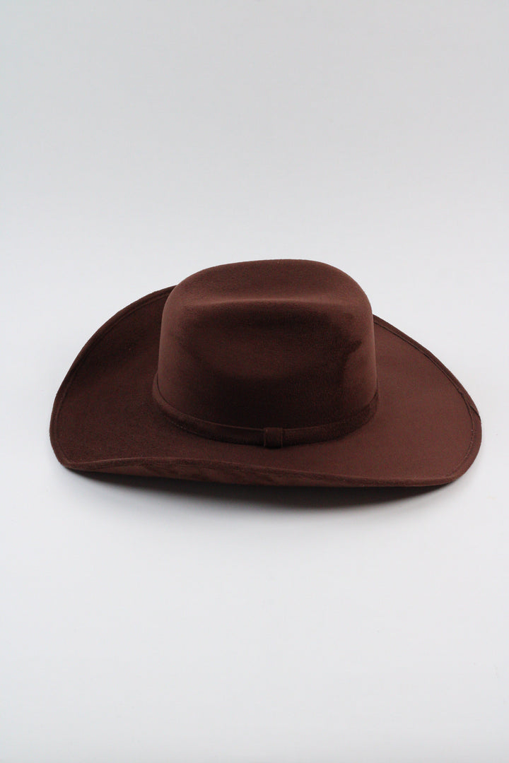 Austin Vegan Suede Cowboy Hat Classic - Chocolate
