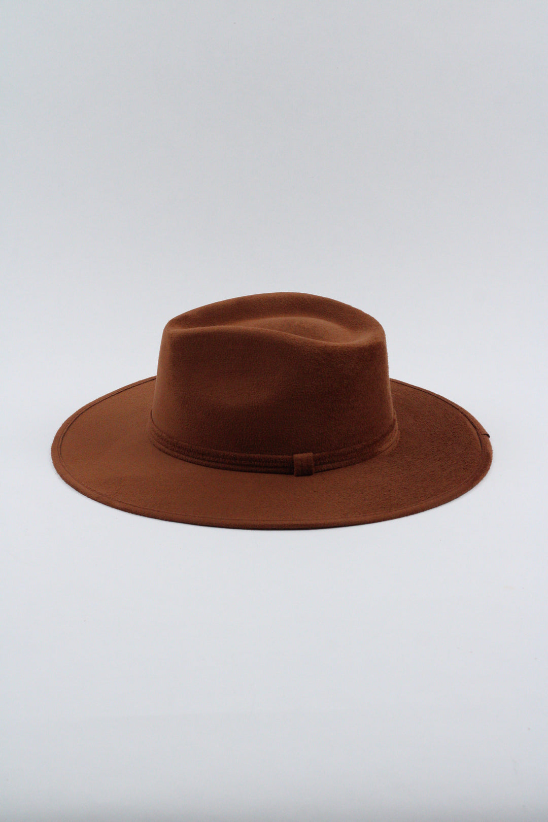 Vegan Suede Rancher Hat - Caramel