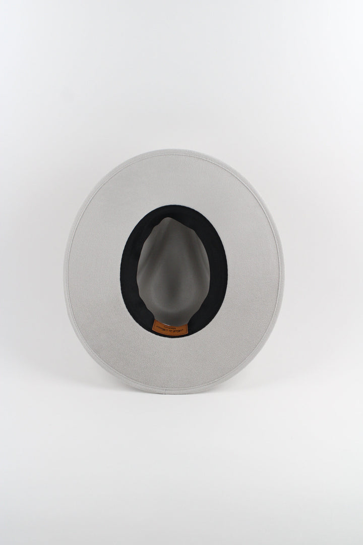 Vegan Suede Rancher Hat - Light Grey