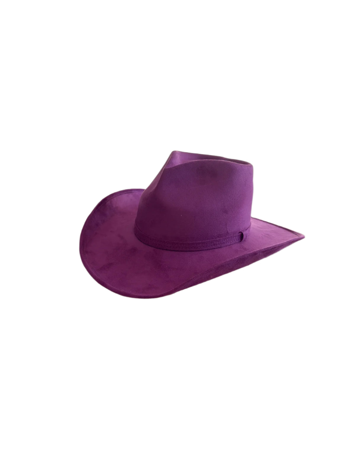 Vegan Suede Heart Shaped Cowboy Hat- Purple