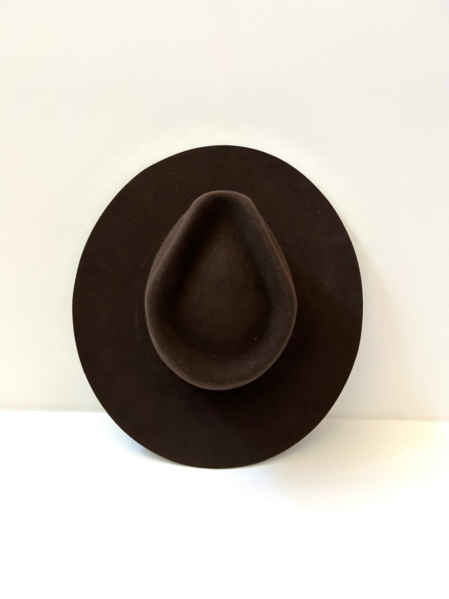 Emery Merino Wool Teardrop Rancher Hat - Brown