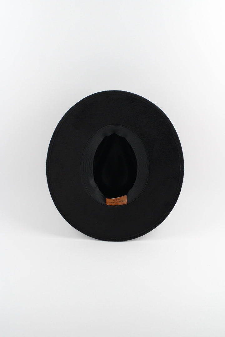 Vegan Suede Rancher Hat - Black