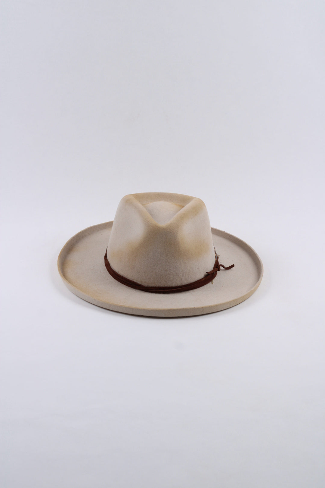 Risen West - Calloway Vintage Pencil Brim Rancher - Wool Felt - Cream