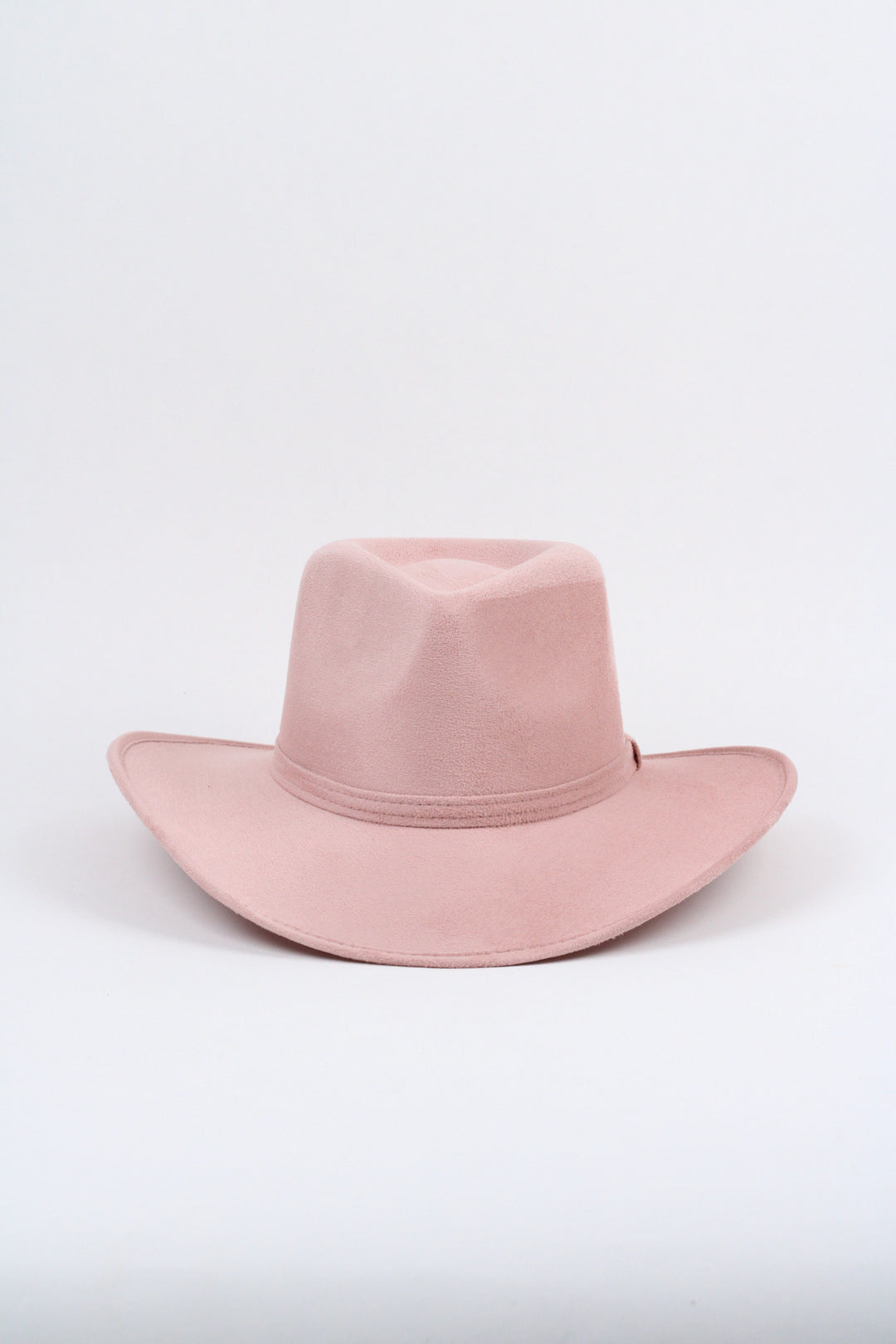 Amarillo Vegan Suede Cowboy Rancher Hat- Pale Dusty Rose
